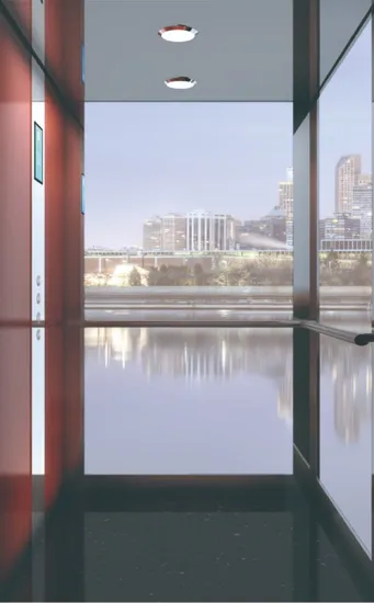 Wholesale High Speed FUJI Comfort Safety Stainless Steel Mirror Hydraulic Luxury Gearless Residential Home Villa Family Panoramic Passenger Lift Elevator