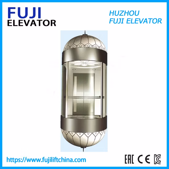 FUJI Factory Manufacturer Panoramic Lift Glass Elevator with Sightseeing Elevator Home Elevator Villa Passenger Lift Passenger Elevator Lift China Lift