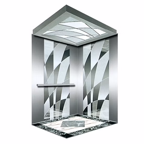 10 Person AC Machine Room-Less Passenger Elevator with Hairline Stainless Steel