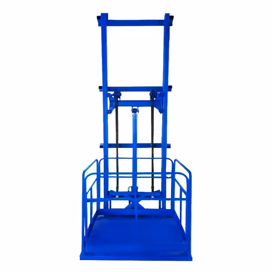 Warehouse Wall Mounted Goods Lift Guide Rail Hydraulic Small Cargo Lift Platform Freight Elevator Cargo Elevator