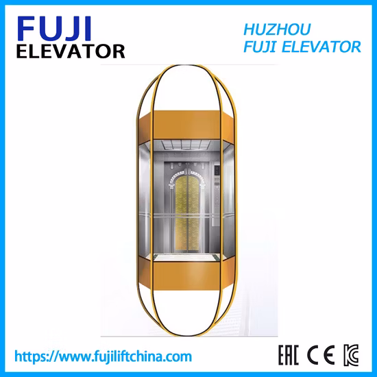 FUJI Factory Manufacturer Panoramic Lift Glass Elevator with Sightseeing Elevator Home Elevator Villa Passenger Lift Passenger Elevator Lift China Lift