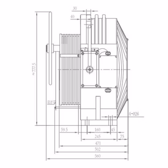 WYT-L Elevator Gearless Permanent Magnet Synchronous Traction Machine/Elevator Motor/PM Machine/small size for MRL machine/Machine Room Less